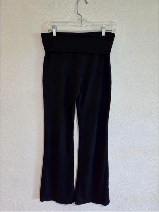Unbranded Pants - Women’s Foldover High Waist Flare Yoga Lounge Pants Wide Leg Solid Black L W-226